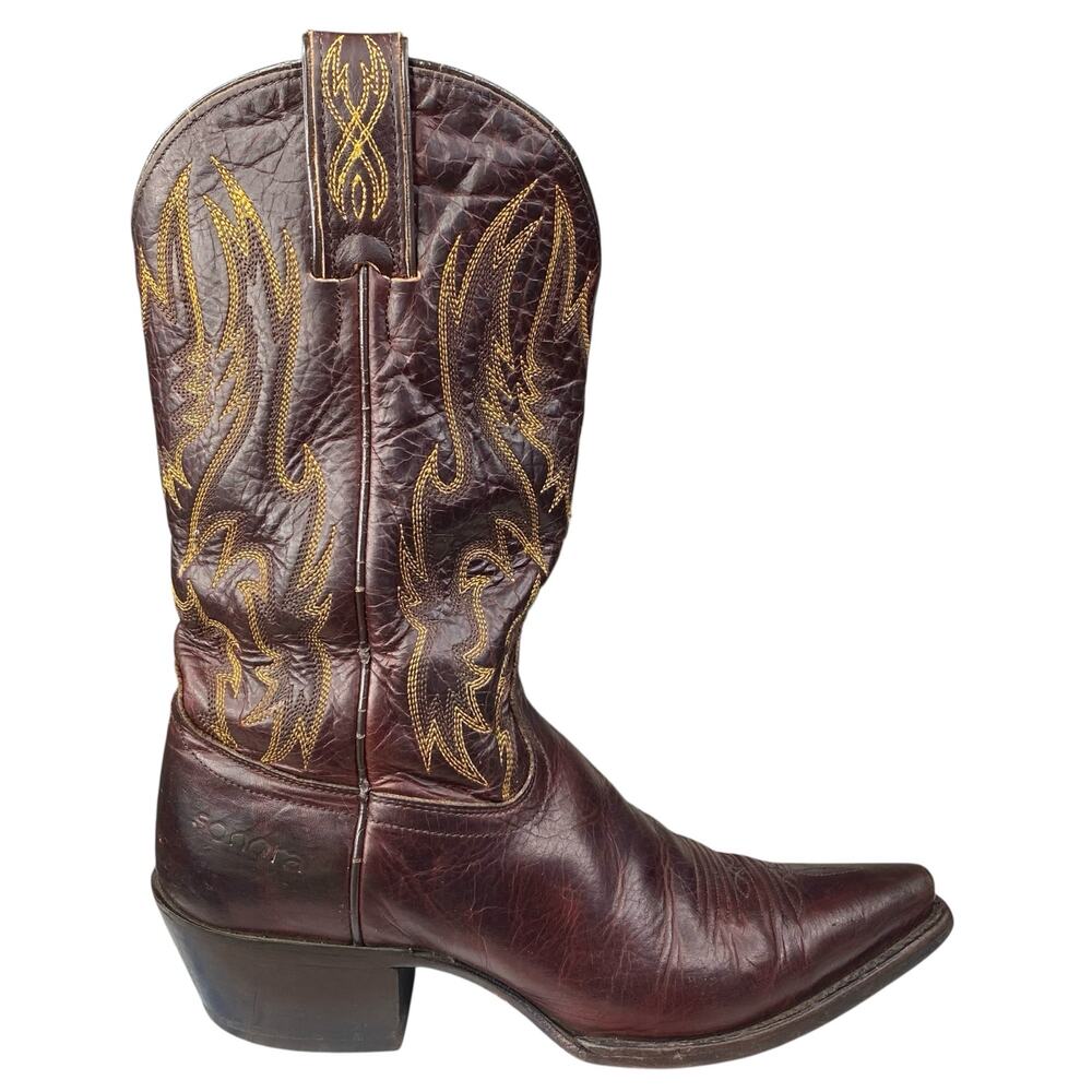 Sonora Women’s Brown Leather Western Cowgirl Boot Size US 6